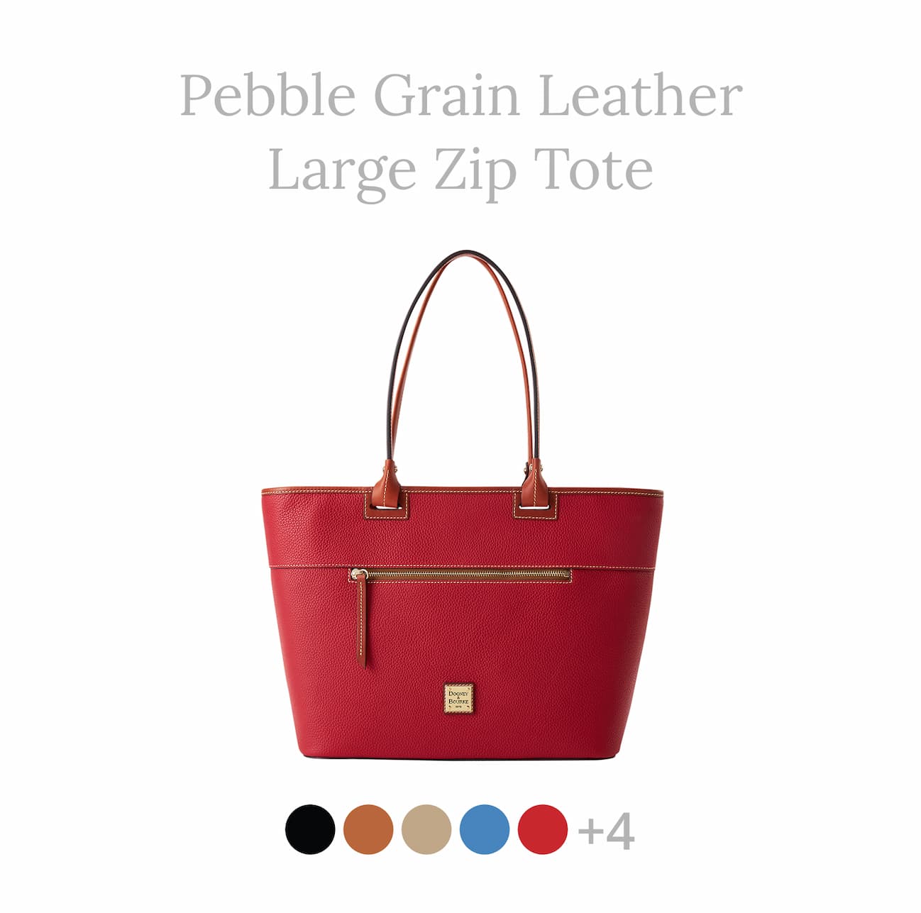 Pebble Grain Large Zip Tote