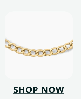 Classic gold curb link chain necklace. Click here to shop now