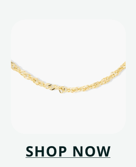 Delicate, thinly spun gold twist chain. Click here to shop now
