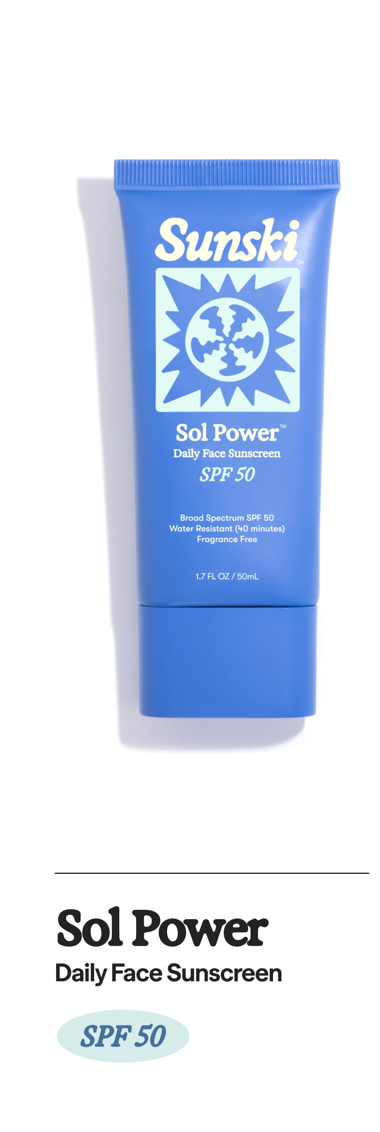 Sol Power - Daily Face Sunscreen - SPF 50