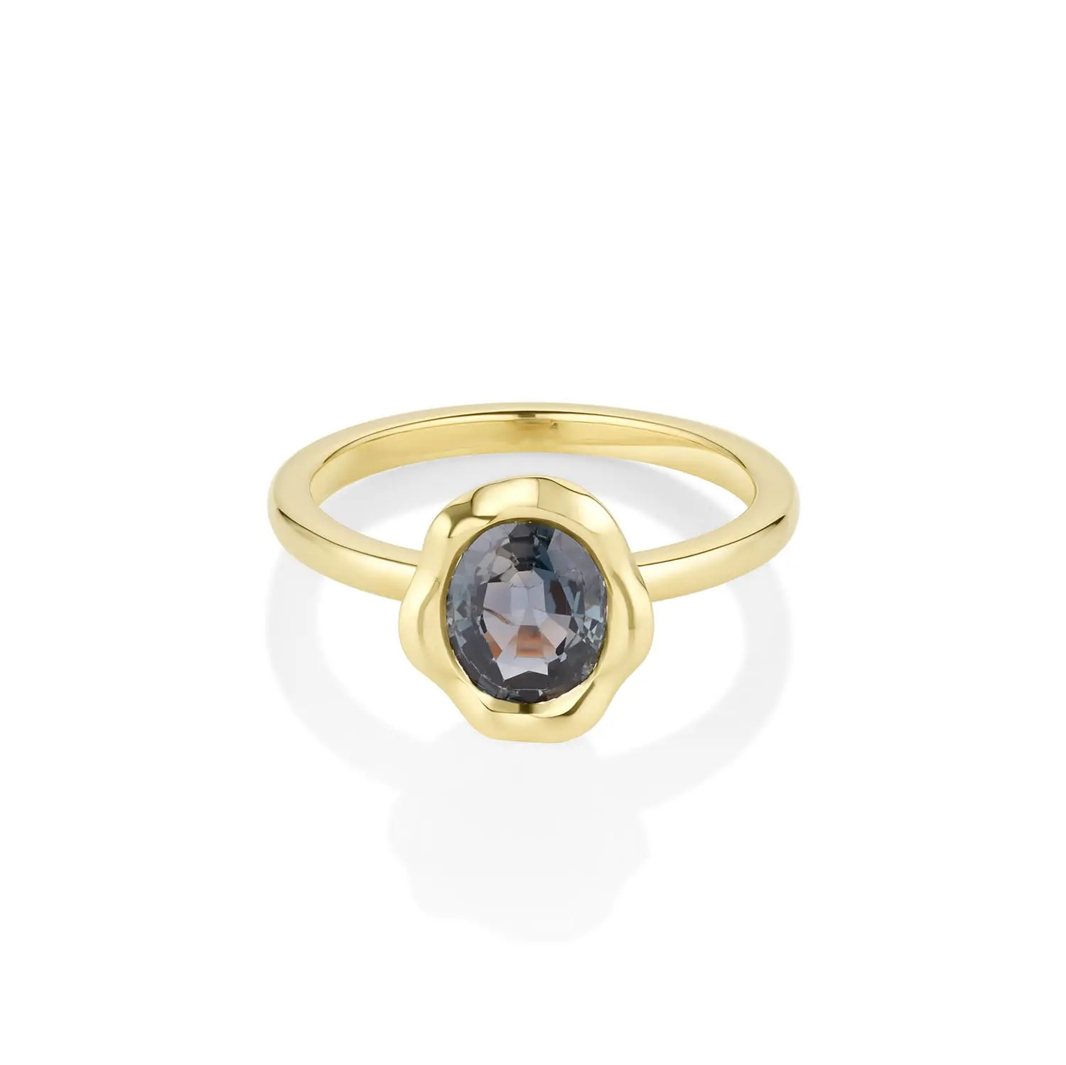 Image of 1.58ct Color Change Sapphire Abstract Bezel Ring