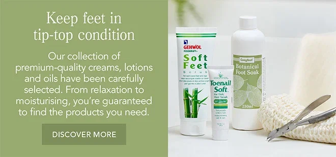 Keep feet in tip-top condition | Discover more