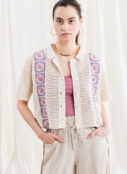 Free Crochet Cabana Shirt with detail Pattern
