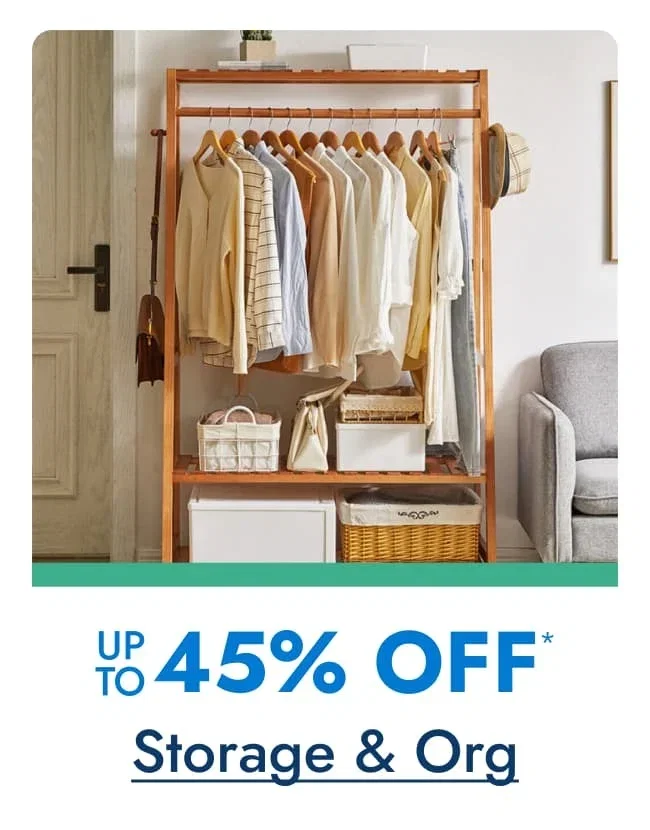 Up to 45% off Storage & Organization
