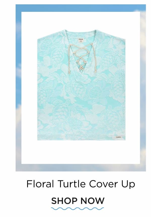 Floral Turtle Cover Up