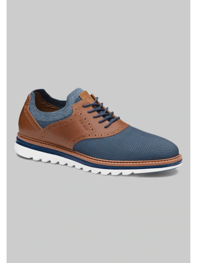 Johnston & Murphy Braxton Knit Saddle Sneakers