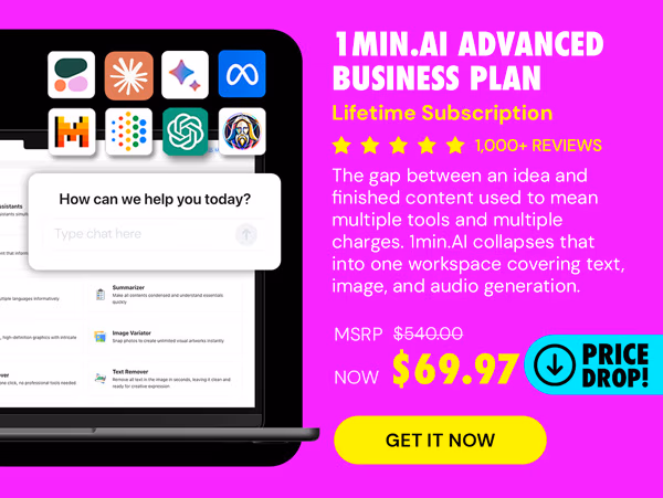 1minAI Advanced Business Plan Lifetime Subscription