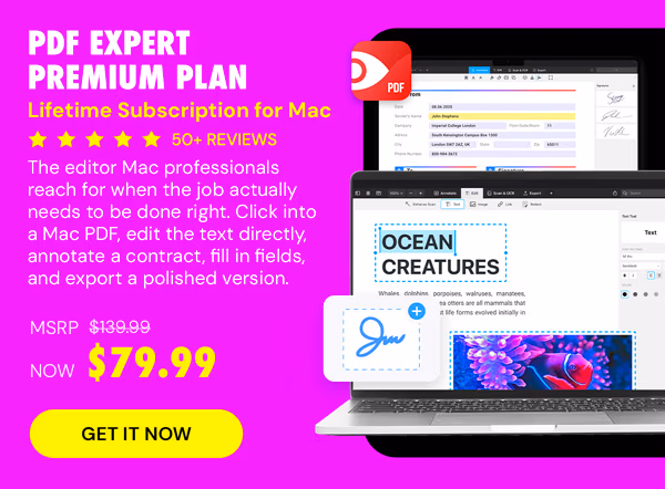 PDF Expert Premium Plan: Lifetime Subscription (Mac)
