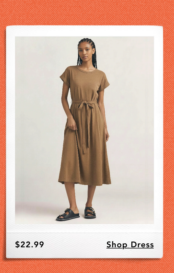 Short Sleeve Tie Waist T-Shirt Midi Dress