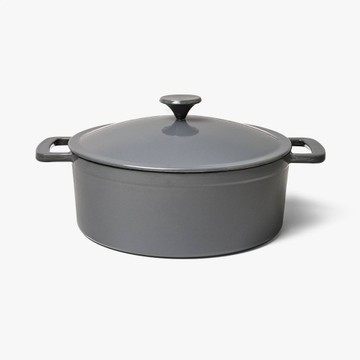 5.5qt Enamel Dutch Oven Stock Pot Gray Eclipse - Figmint