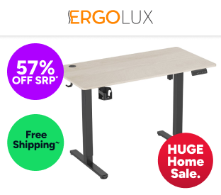 Ergolux Electric Standing Desk 120 x 60cm (Oak/Black) Product Image