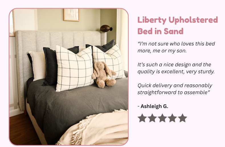 Shop the Liberty Upholstered Bed in Sand