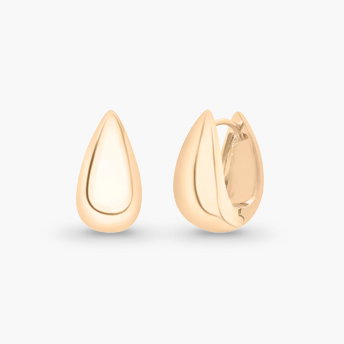 Large Electroform Dome Hoops in Vermeil