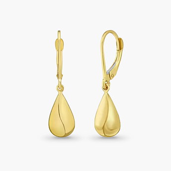 Teardrop Earrings in 14K Yellow Gold