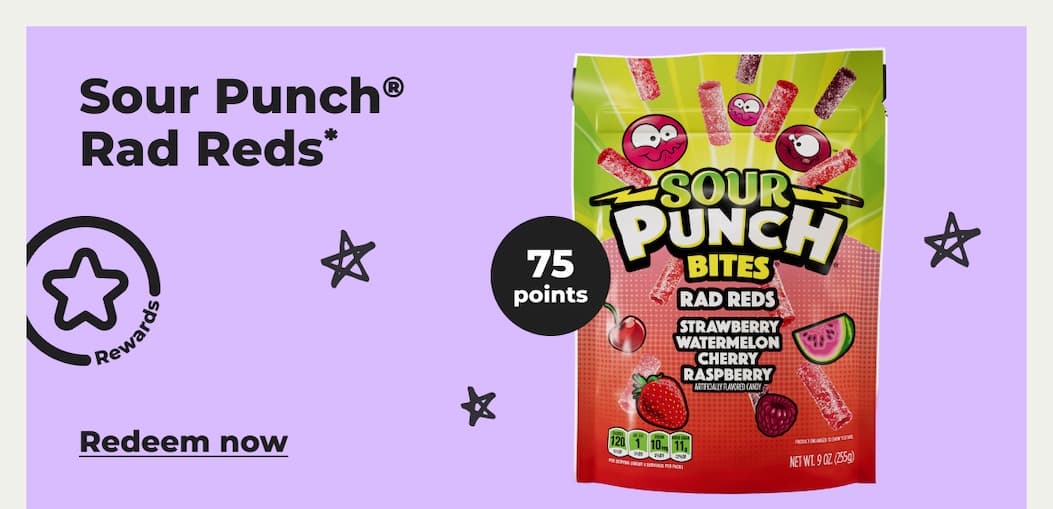 Sour Punch® Rad Reds* - Redeem now
