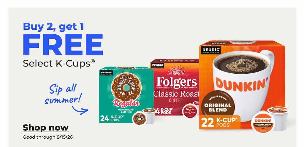 Buy 2, Get 1 Free Select K-Cups® - Shop now