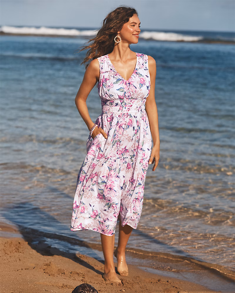 Image of Voile Voyage Floral Gardens Midi Dress