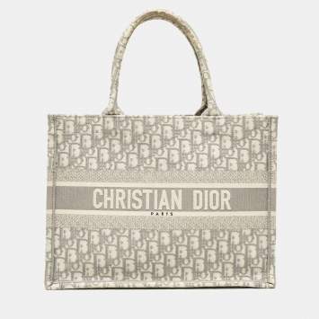 Grey Oblique Embroidered Canva