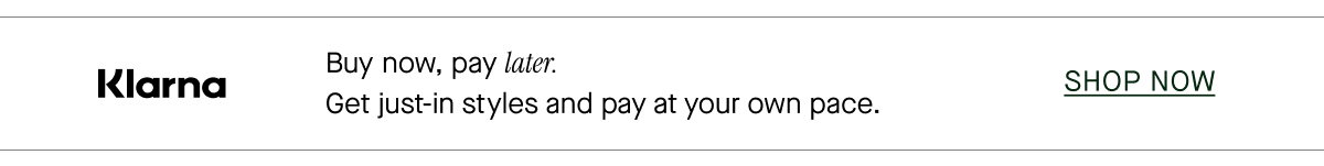Buy now, pay later.