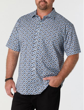 Abstract Print Sport Shirt