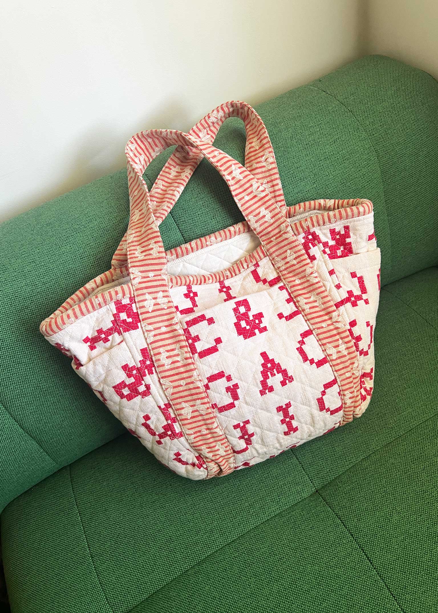 Image of large quilted bag | home | monogram