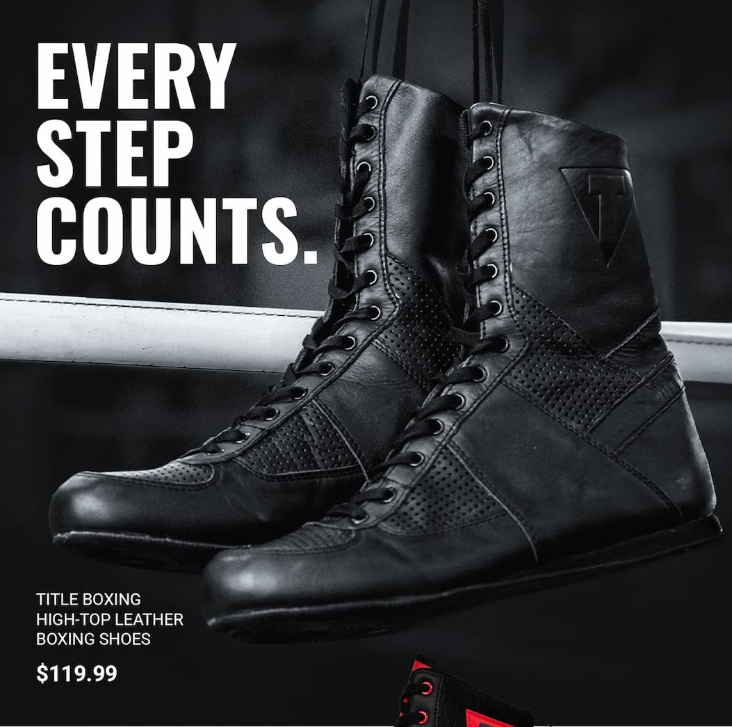 EVERY STEP COUNTS: SHOP TITLE BOXING HIGH-TOP LEATHER BOXING SHOES