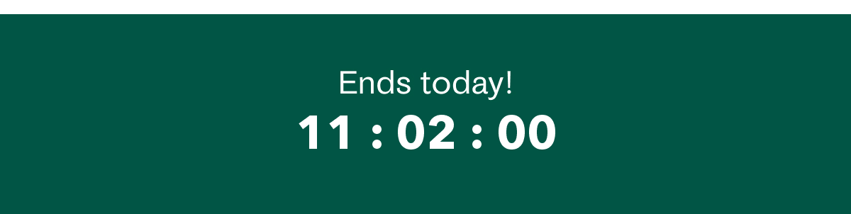 Ends today! Countdown Clock