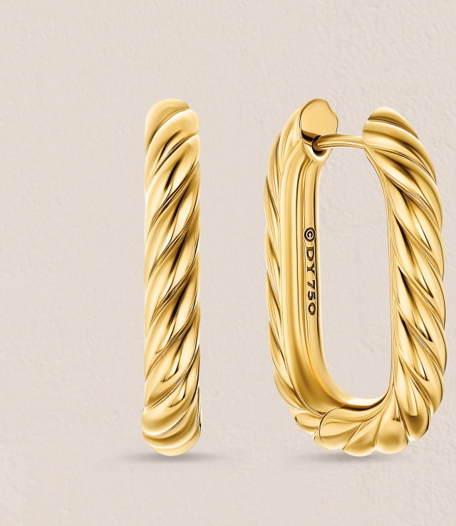 DY Madison® Cable Hoop Earrings