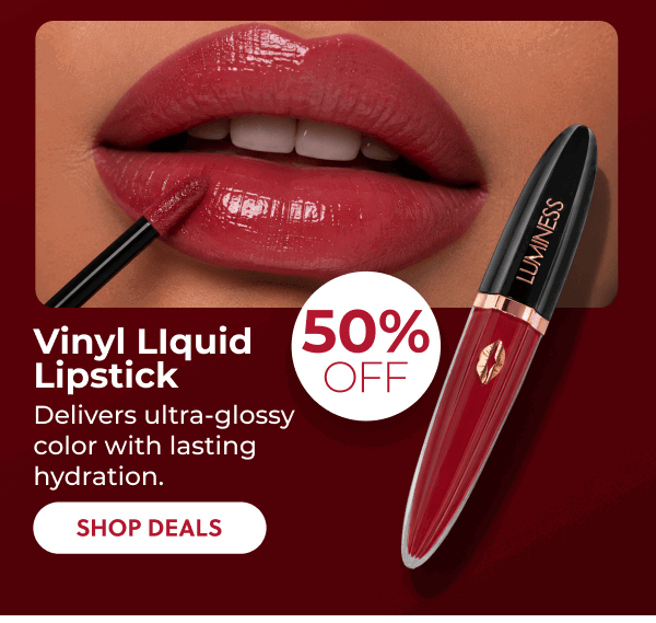Vinyl Liquid Lipstick: Delivers ultra-glossy color with lasting hydration.