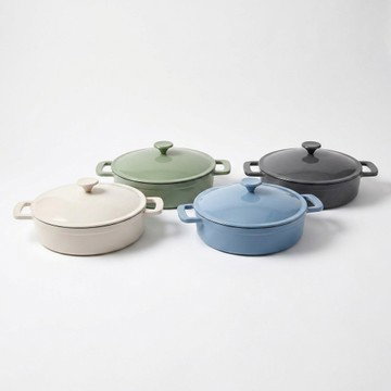 3.5-Quart Enameled Cast Iron Braiser with Lid – Oven Safe up to 500°F