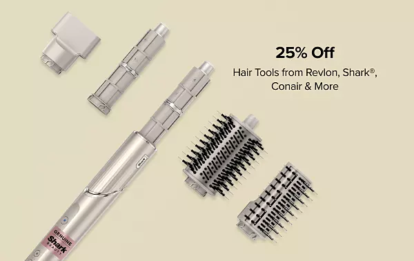25% off hair tools from Revion, Shark, Conair and more. Shop now. Hair tools.