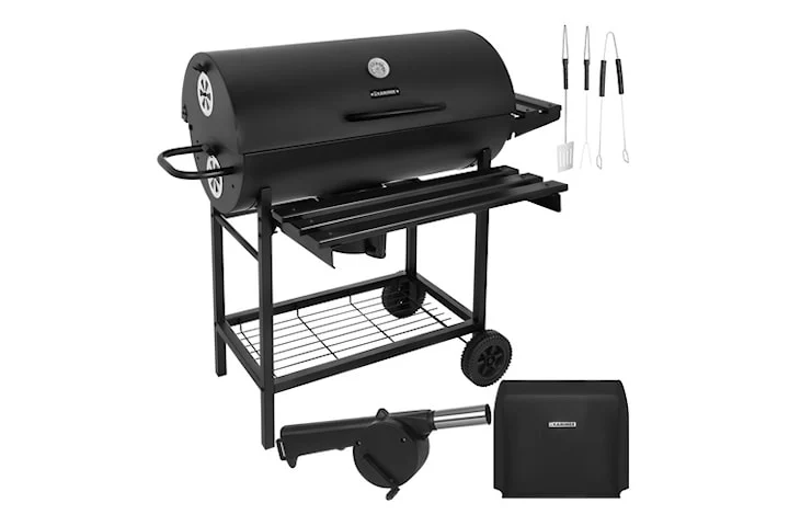 Kolgrill med lock och termometer 108 x 67 x 96 cm