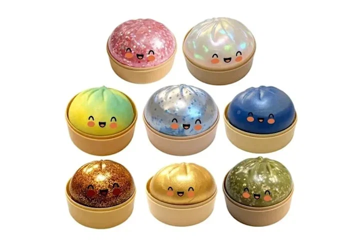 Dumpling Squishy Stressboll – Mjuk klämleksak för stress & ångest