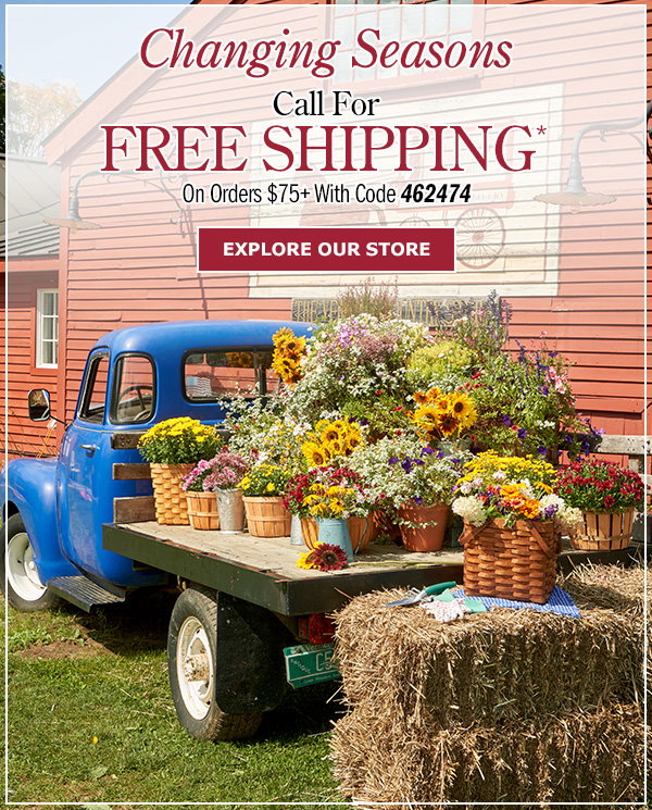 Changing Seasons Call for Free Shipping* *On Orders $75+ With Code 462474. Explore Our Store 