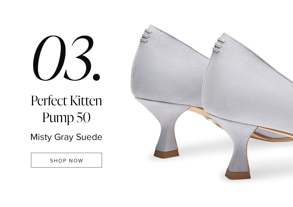 Perfect Kitten Pump 50: Misty Gray Suede