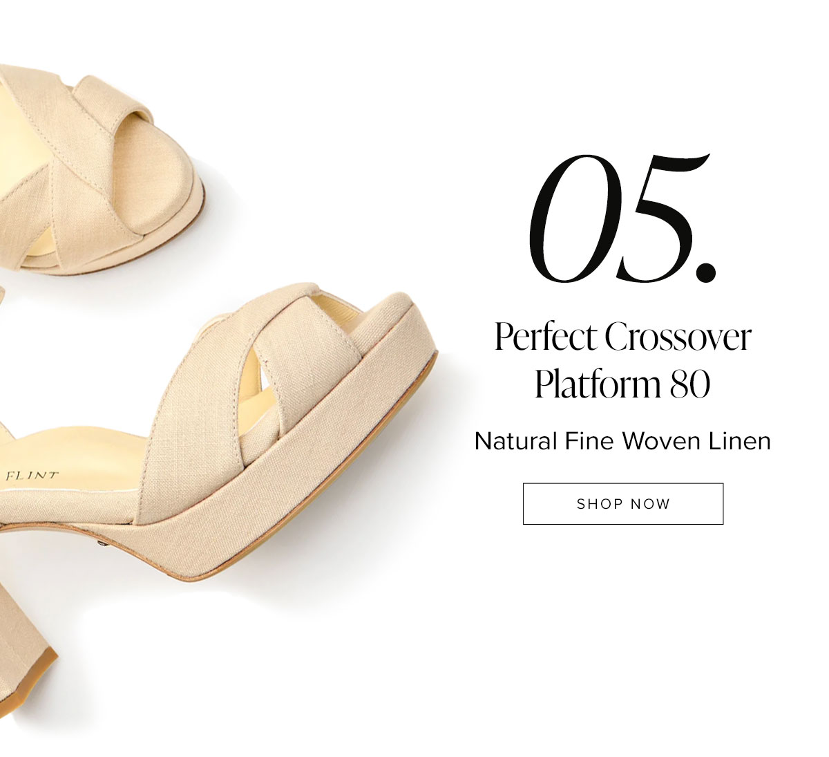 Perfect Crossover Platform 80: Natural Fine Woven Linen
