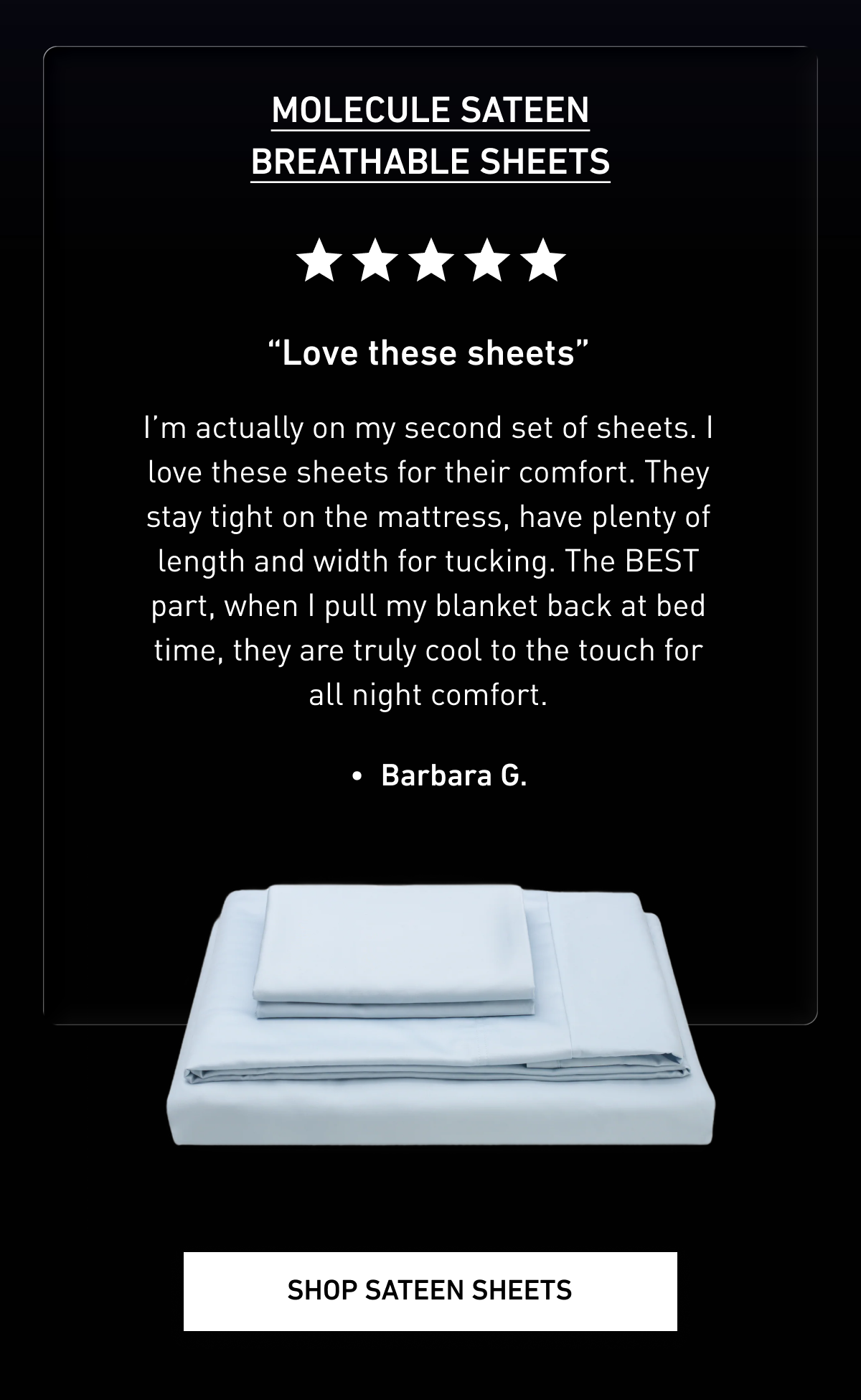 Sateen Performance Sheets