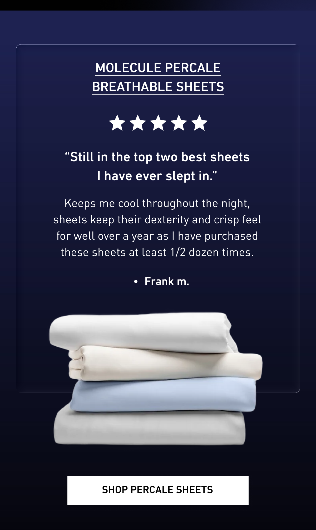 Percale Breathable Sheets