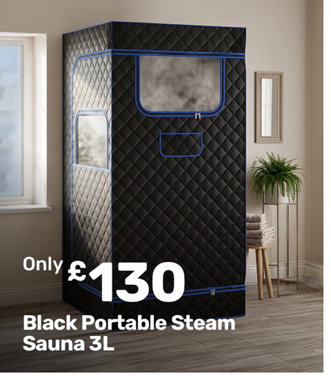 Black Portable Steam Sauna 3L. Only £130