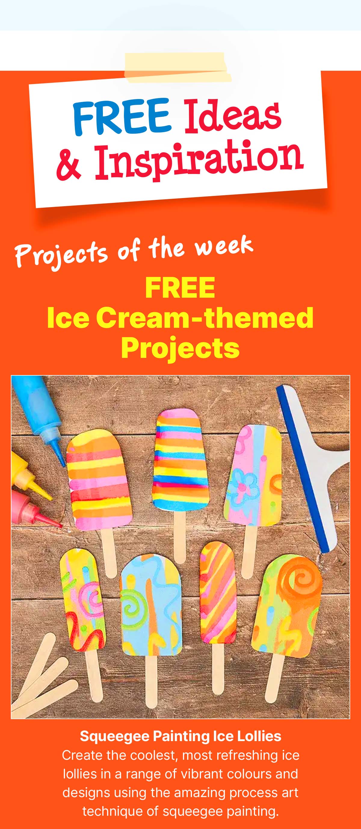 Squeegee Painting Ice Lollies