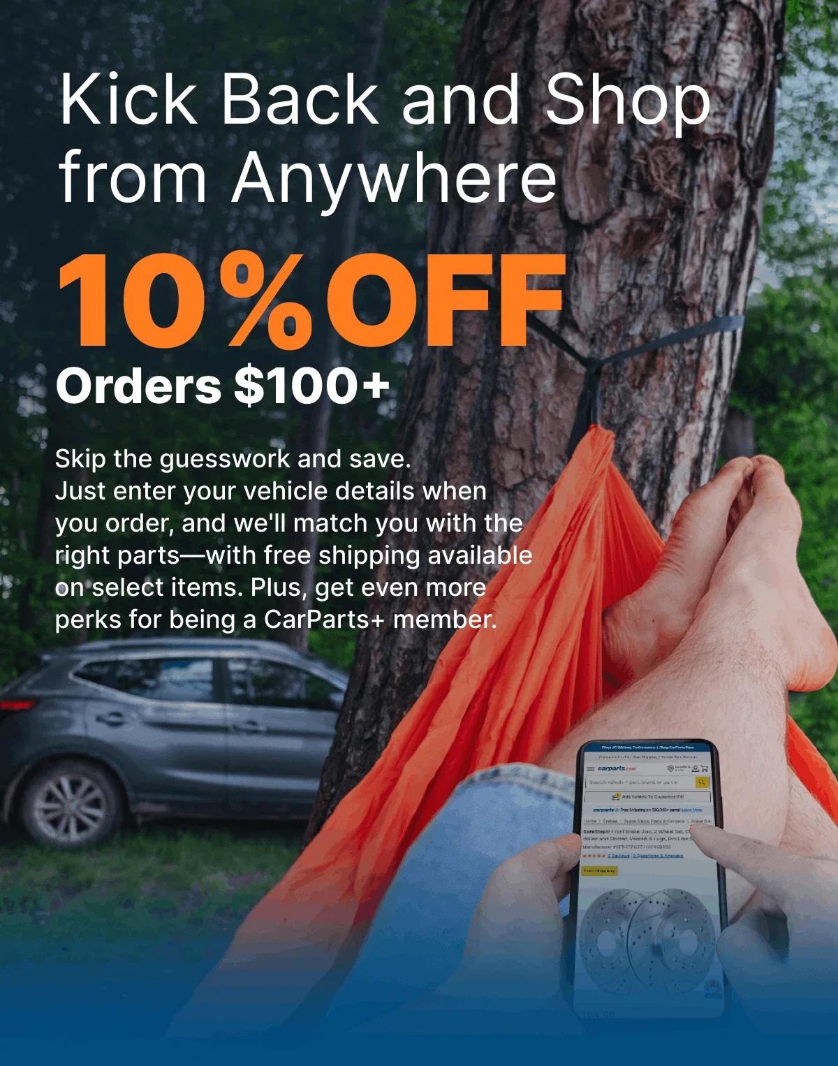 Kick Back and Shop From Anywhere | 10% OFF Orders $100+