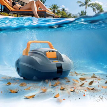 Planet Edge Cordless Robotic Pool Cleaner – 120-Min Runtime & Dual-Motor Vacuum for Above Ground Pools