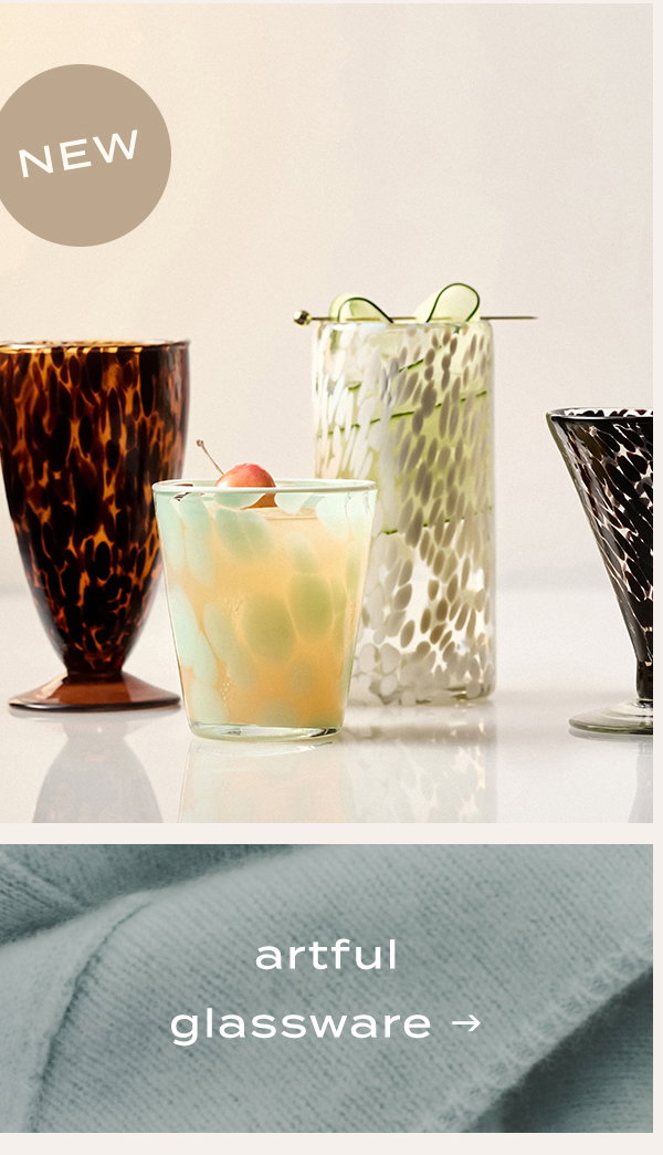 new! artful glassware