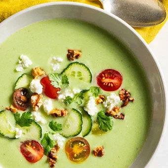 Chilled Cucumber-Avocado Soup