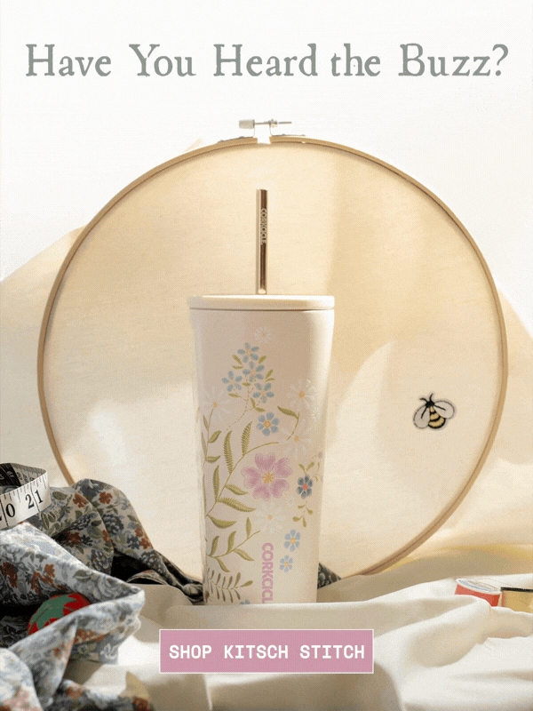 NEW Kitsch Stitch drinkware!