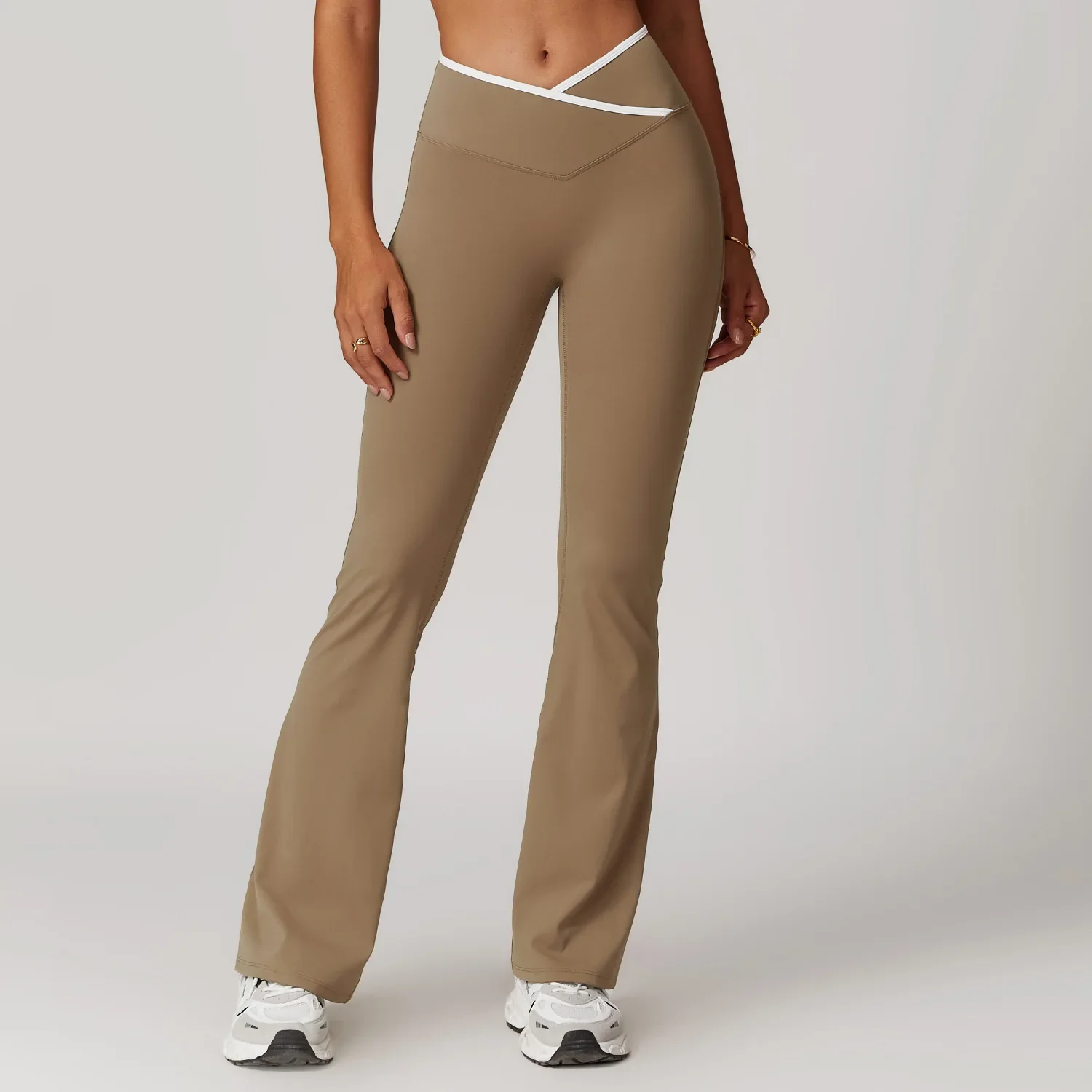 Cross Waist Flare Legggings