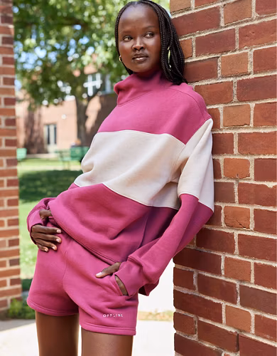 OFFLINE By Aerie Cloud Fleece Oversized Mockneck Sweatshirt