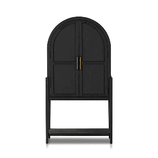 Tolle Iron Black Bar Cabinet