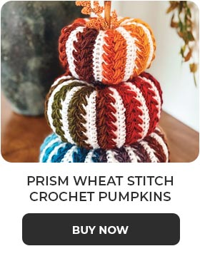 Prism Wheat Stitch Crochet Pumpkins