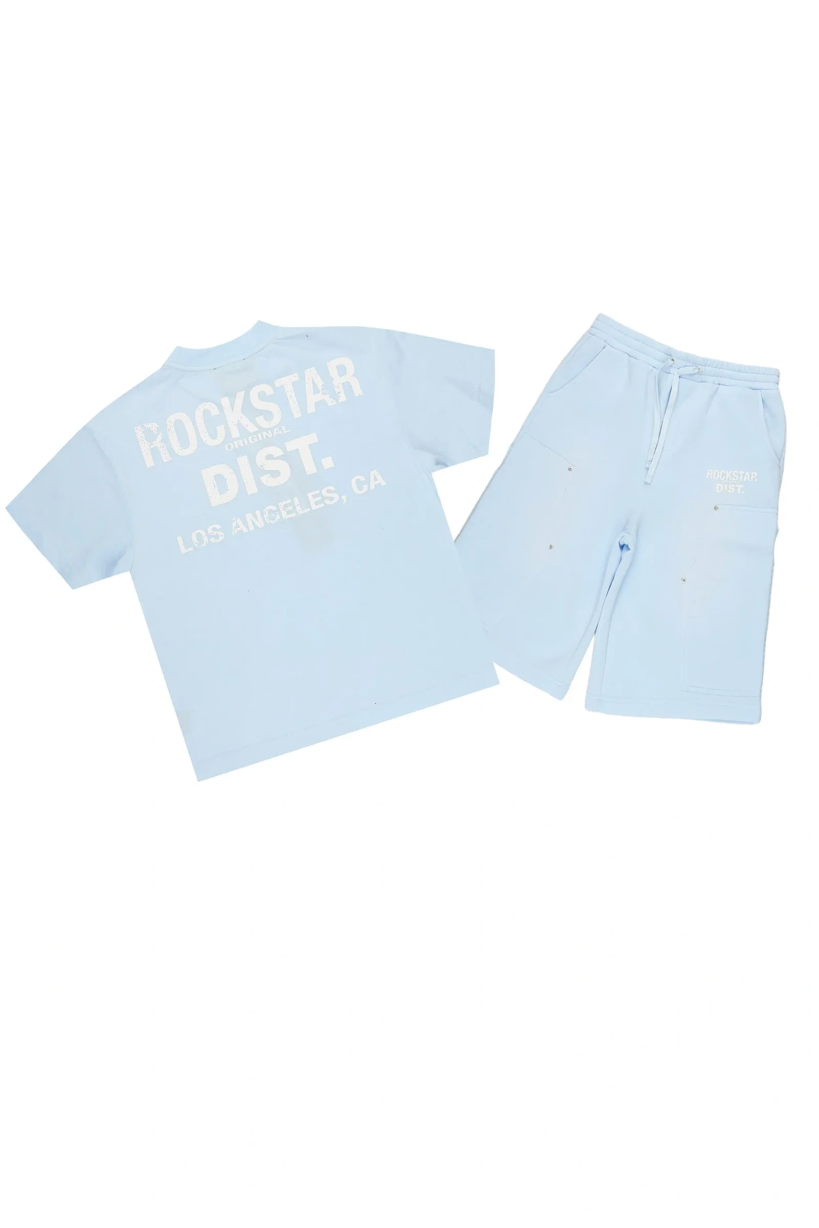 Image of Finn Light Blue T-Shirt Jort Set